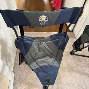 Ryder Cup Tri-Fold Camping Chair - Navy & Gray